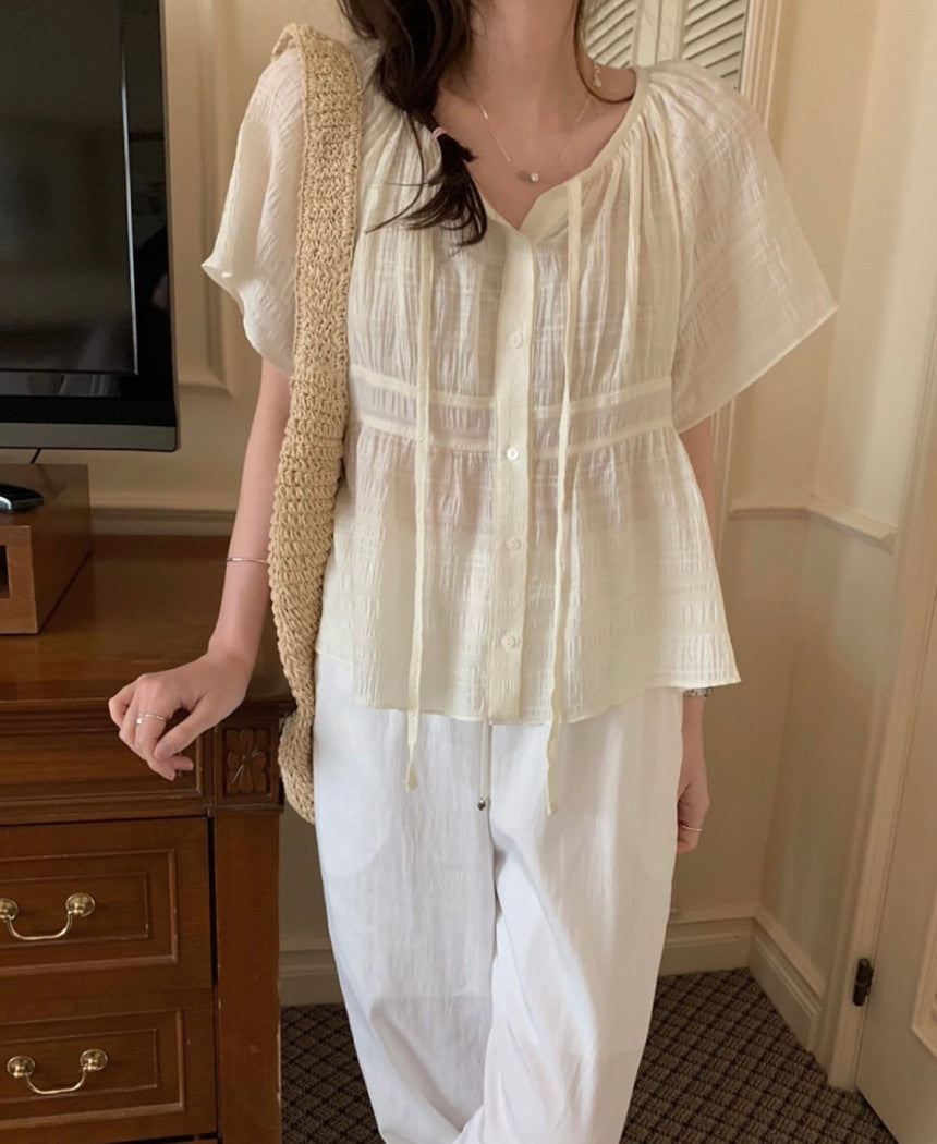 Half juju blouse-2col