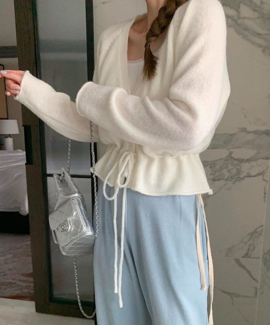 Sale gray即納 Roi string cardigan