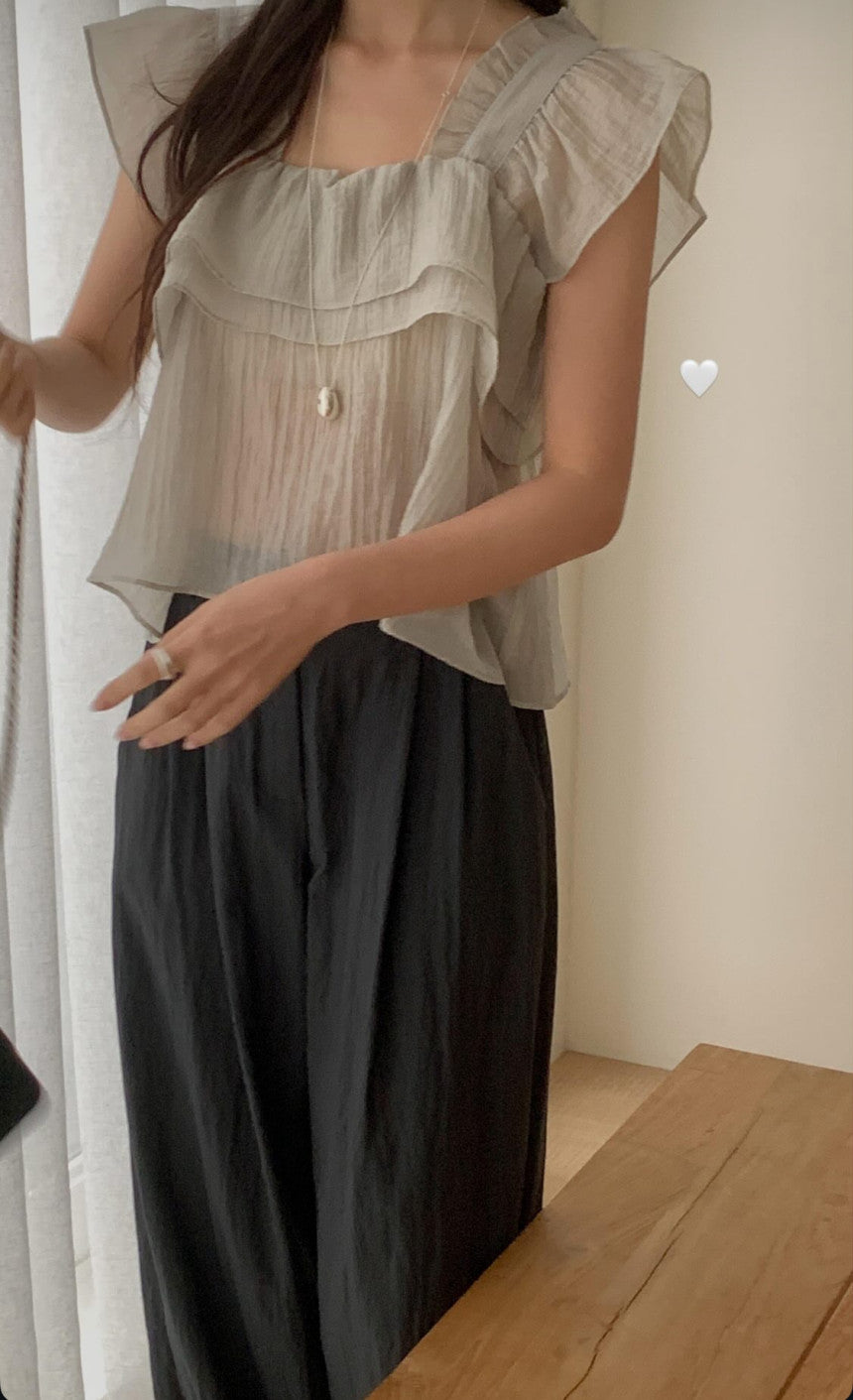 Nature 2way blouse-4col