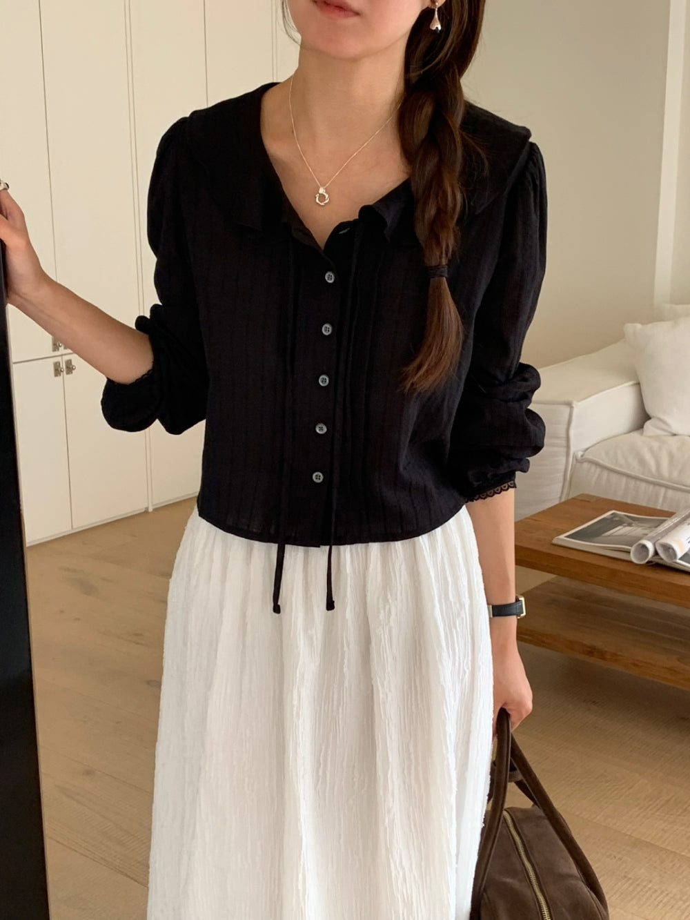 ruffle blouse-2col