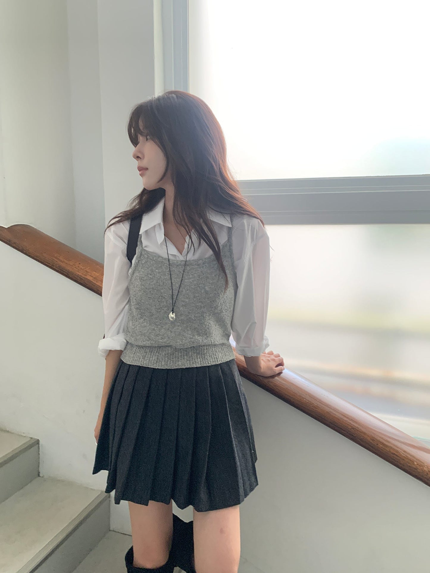 classic wool skirt-3col
