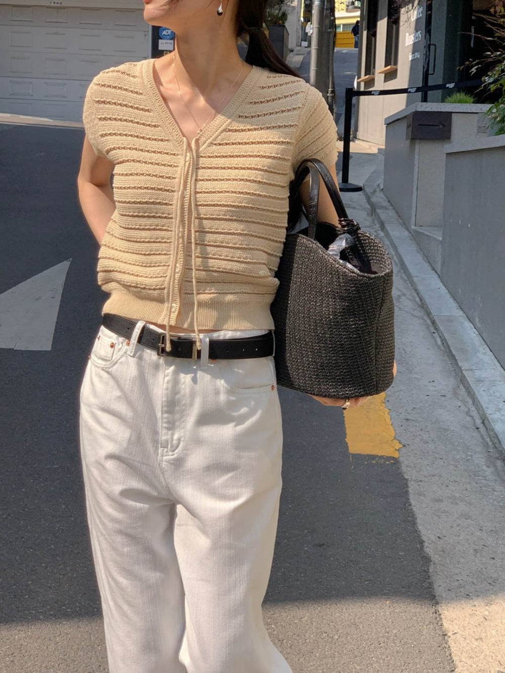 ivory即納 Ami Cardigan-3col