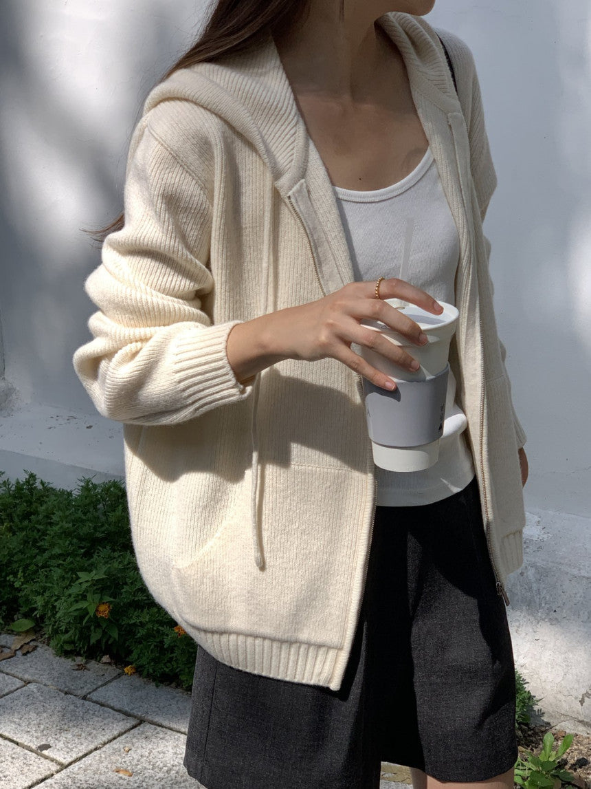 Chappelle hoodie zip up cardigan-3col