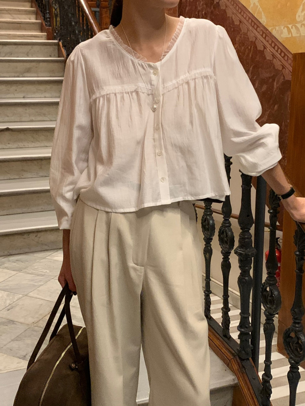 black即納 Date blouse-3col
