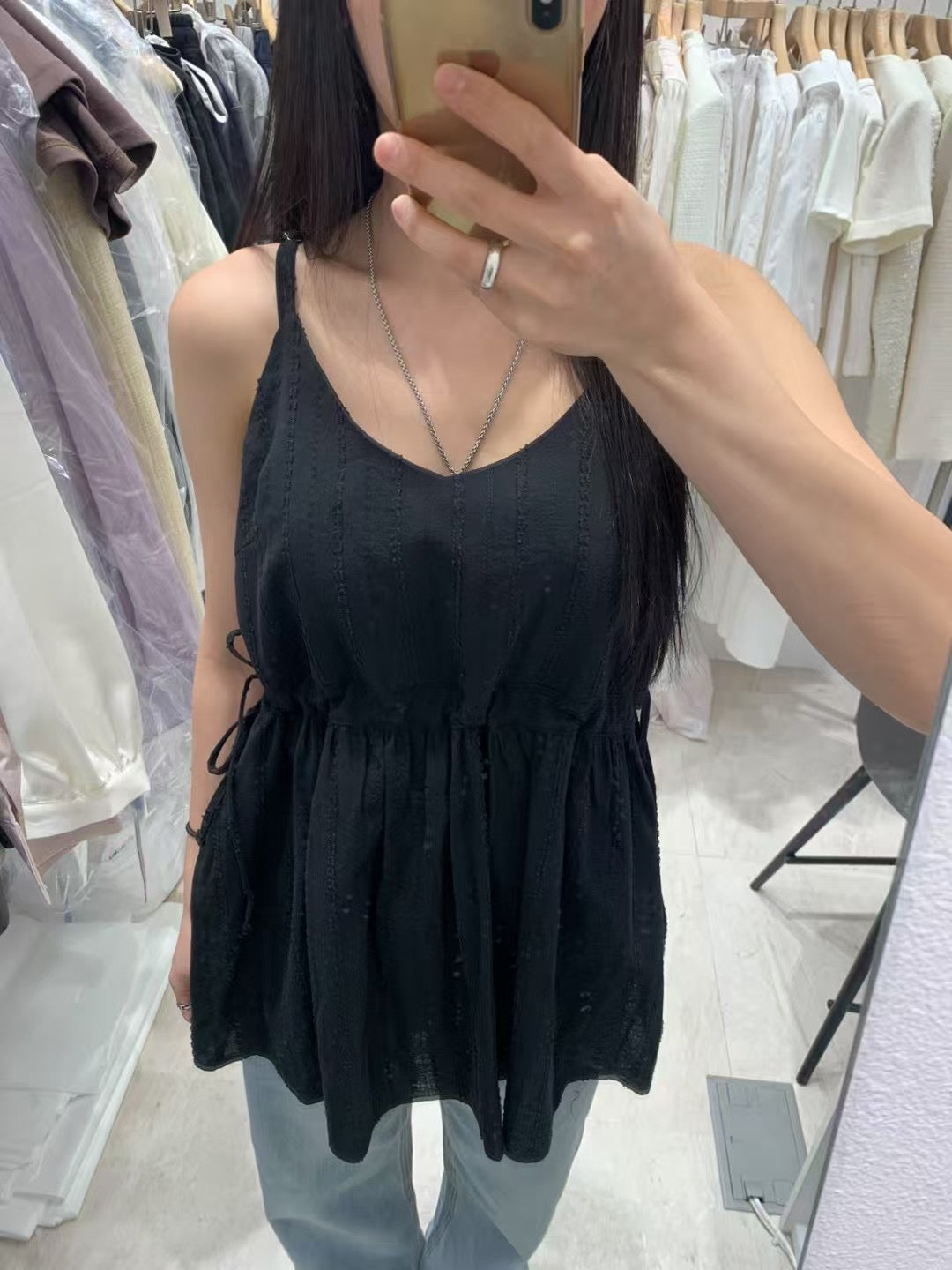 Rom and lace bustier blouse-2col