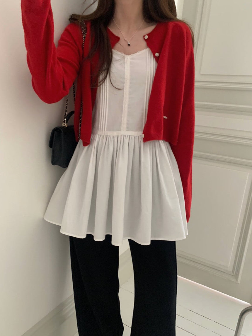 Elvin crop cardigan-4col