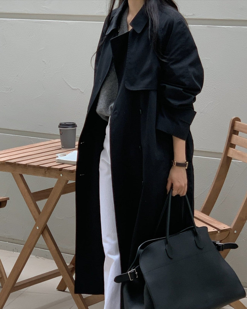 Hyde long trench coat-2col