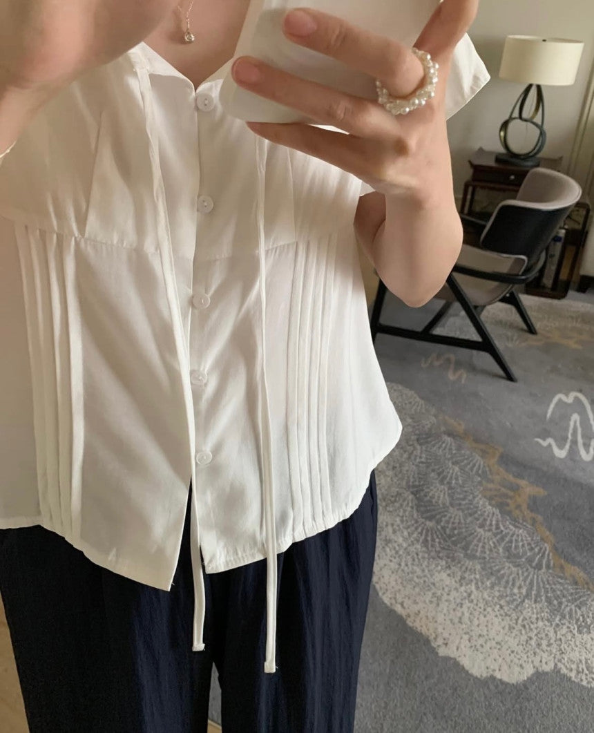 Aloha string blouse-2col