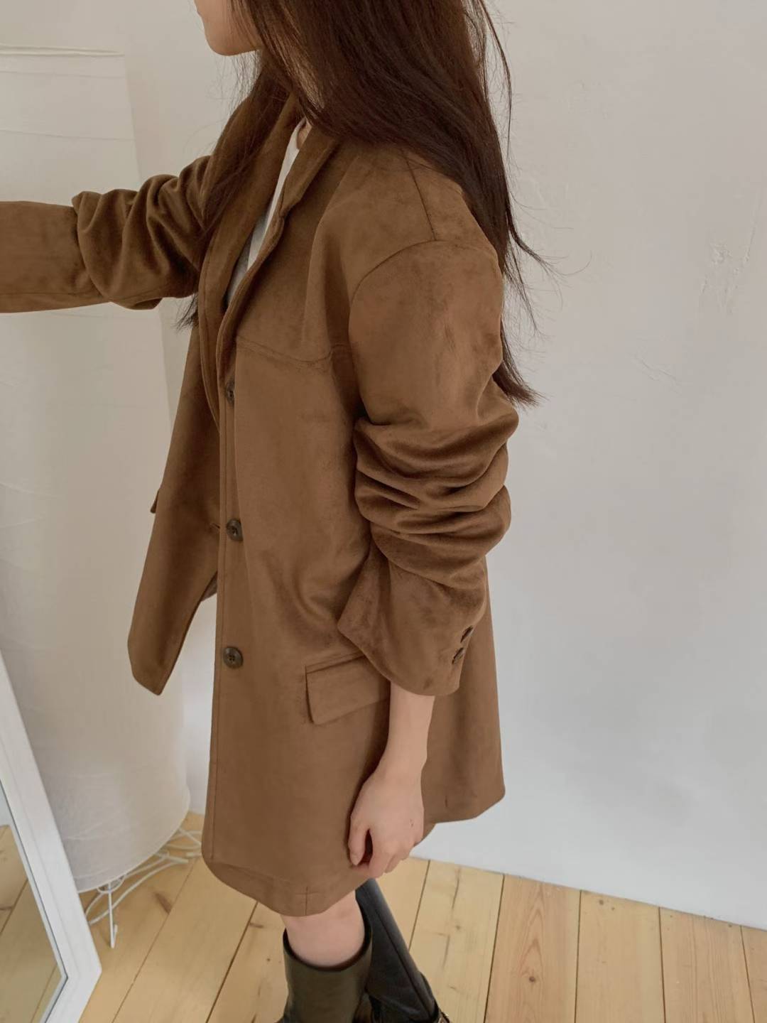 Euro suede skirt-2col