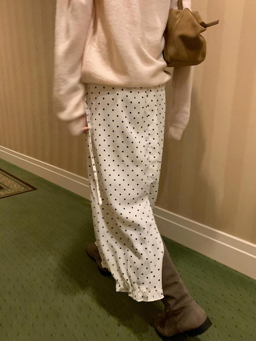 Dot banding skirt-2col