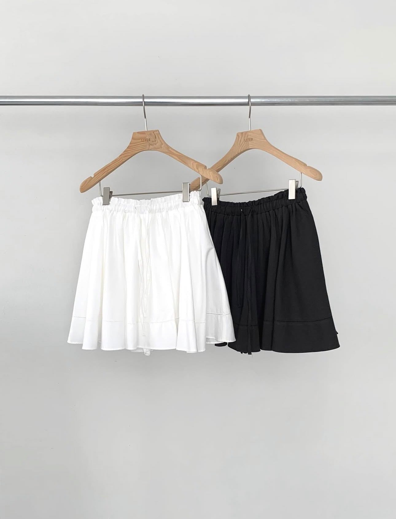 liter birkin embroidiery flare skirt-2col