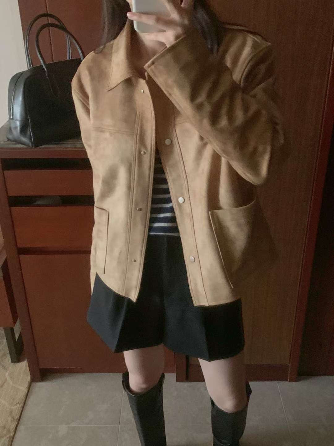 Hau suede jacket-2col