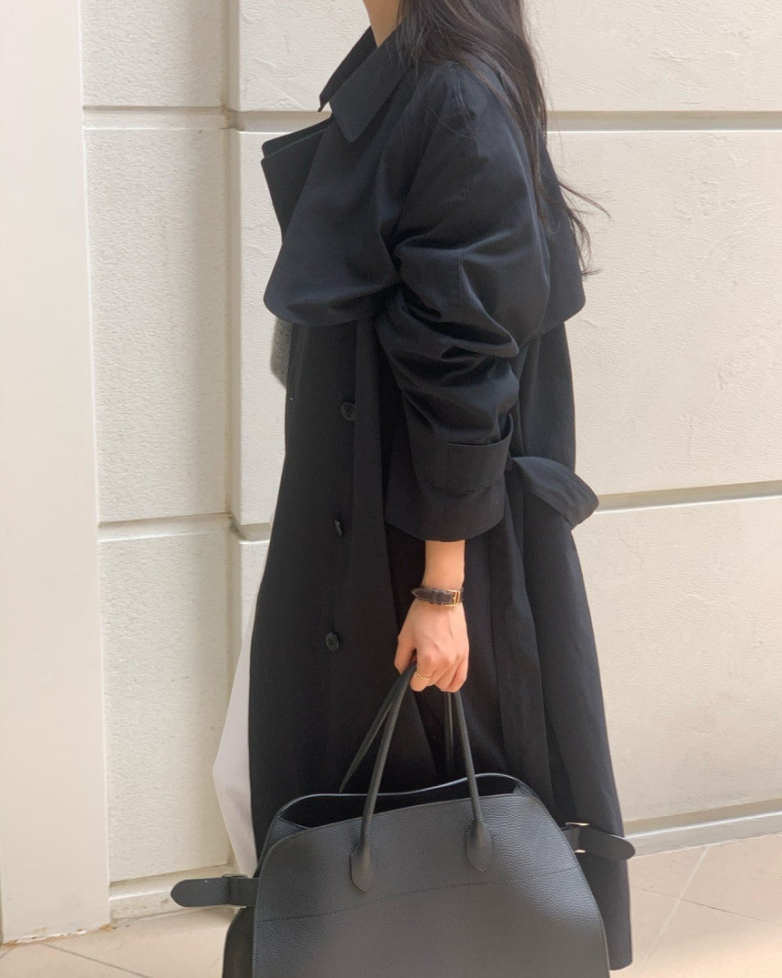 Hyde long trench coat-2col