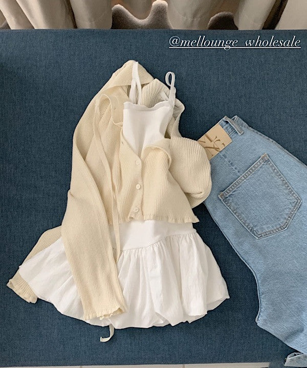 Summer rib cardigan-3col