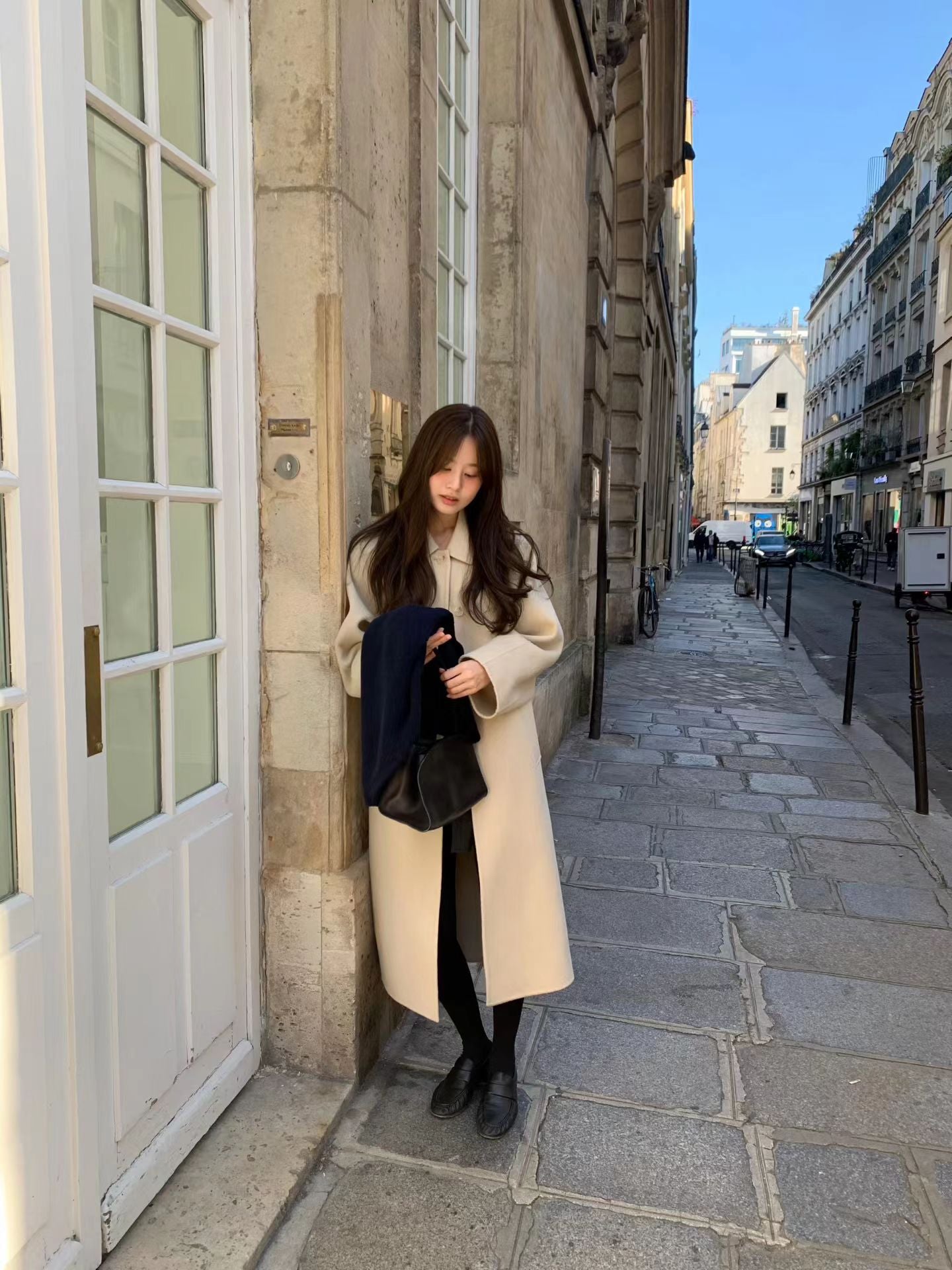 Ounce from cashmere handmade coat-2col