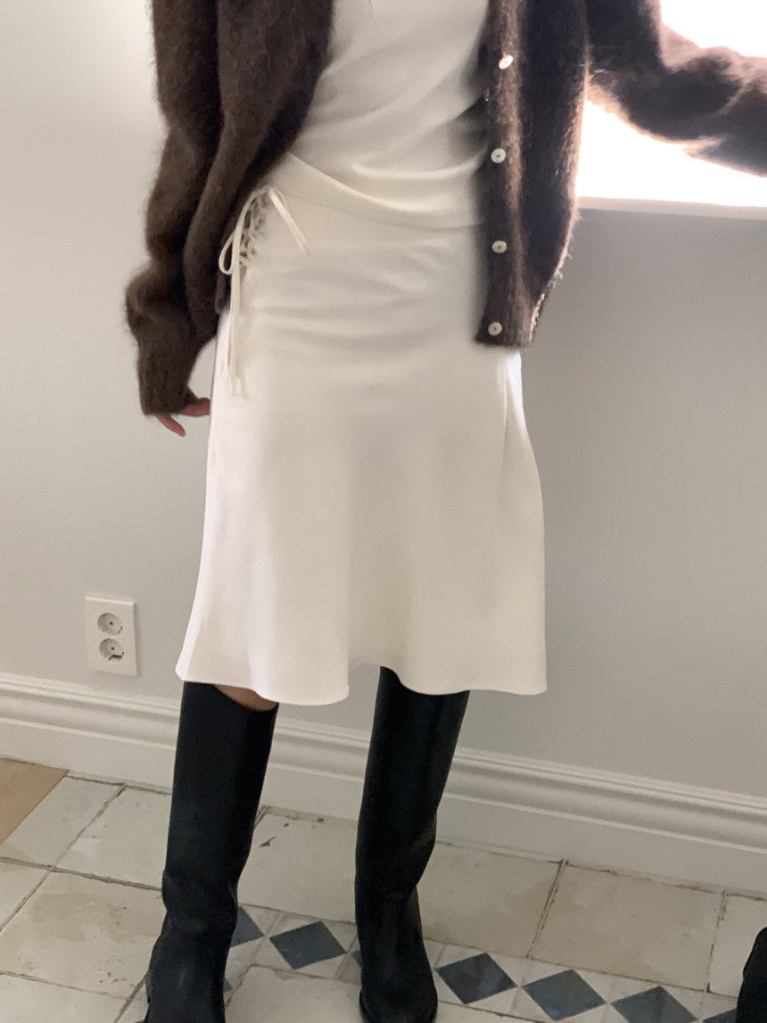Sophia silk flared skirt-2col