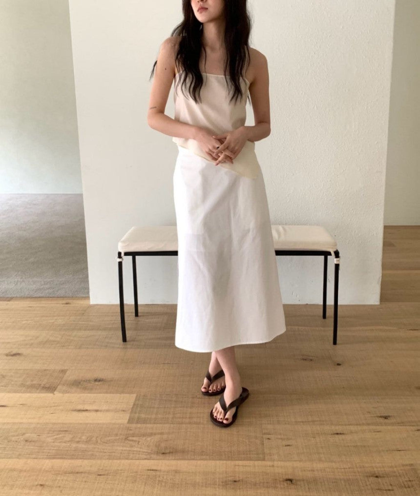 deondo side slit skirt-2col