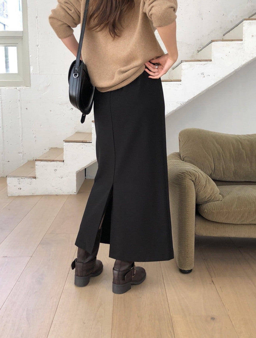Ove string long skirt-2col