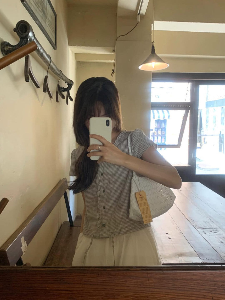 liter soda check blouse