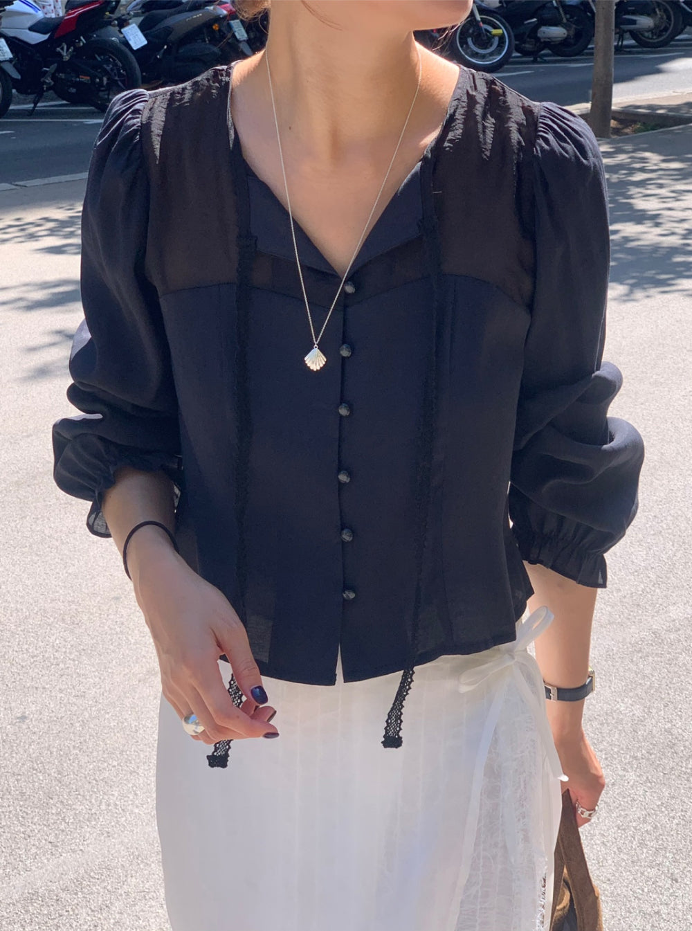 Shining blouse-3col