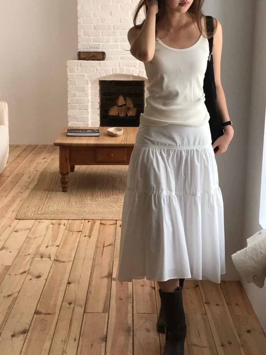 Garden lace full skirt-2col