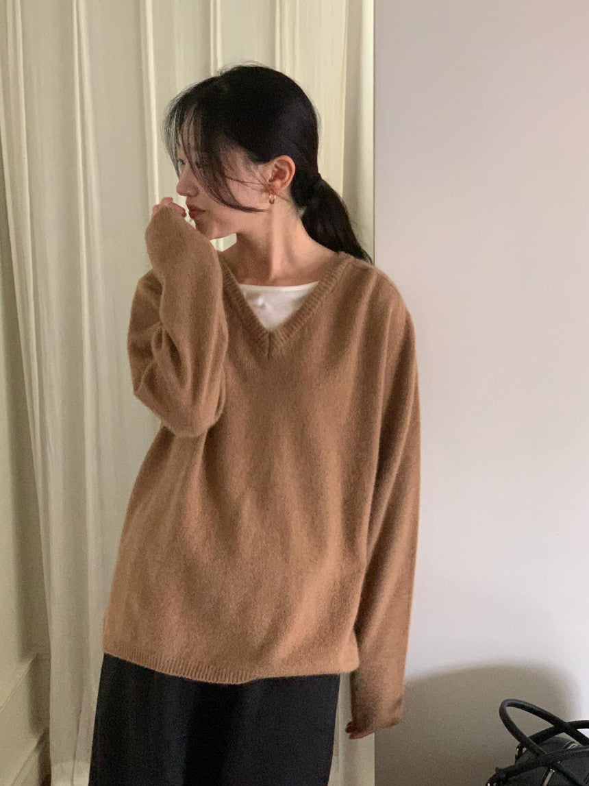 Cashmere airy knit-5col