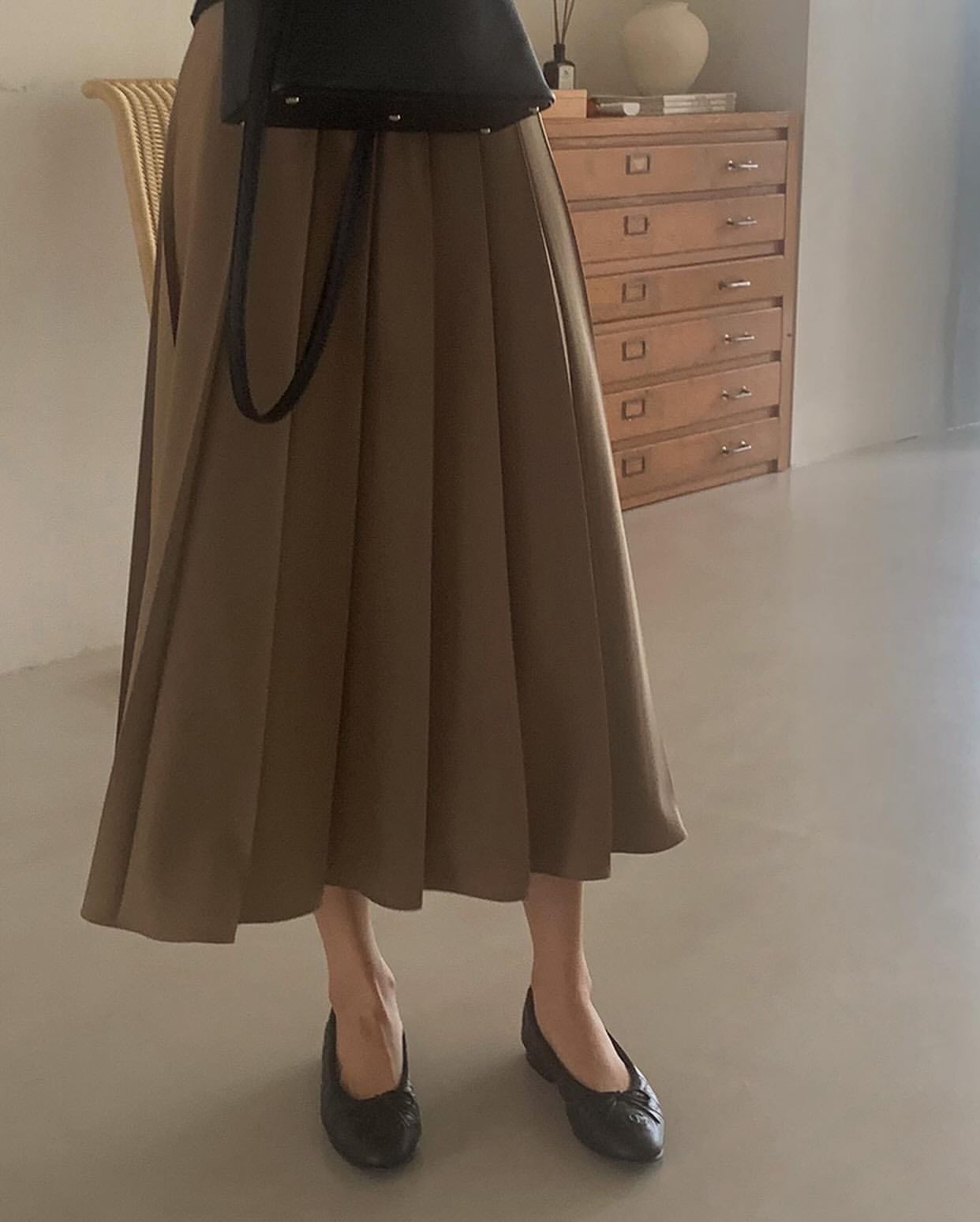 liter kkamiyu pleats skirt-2col
