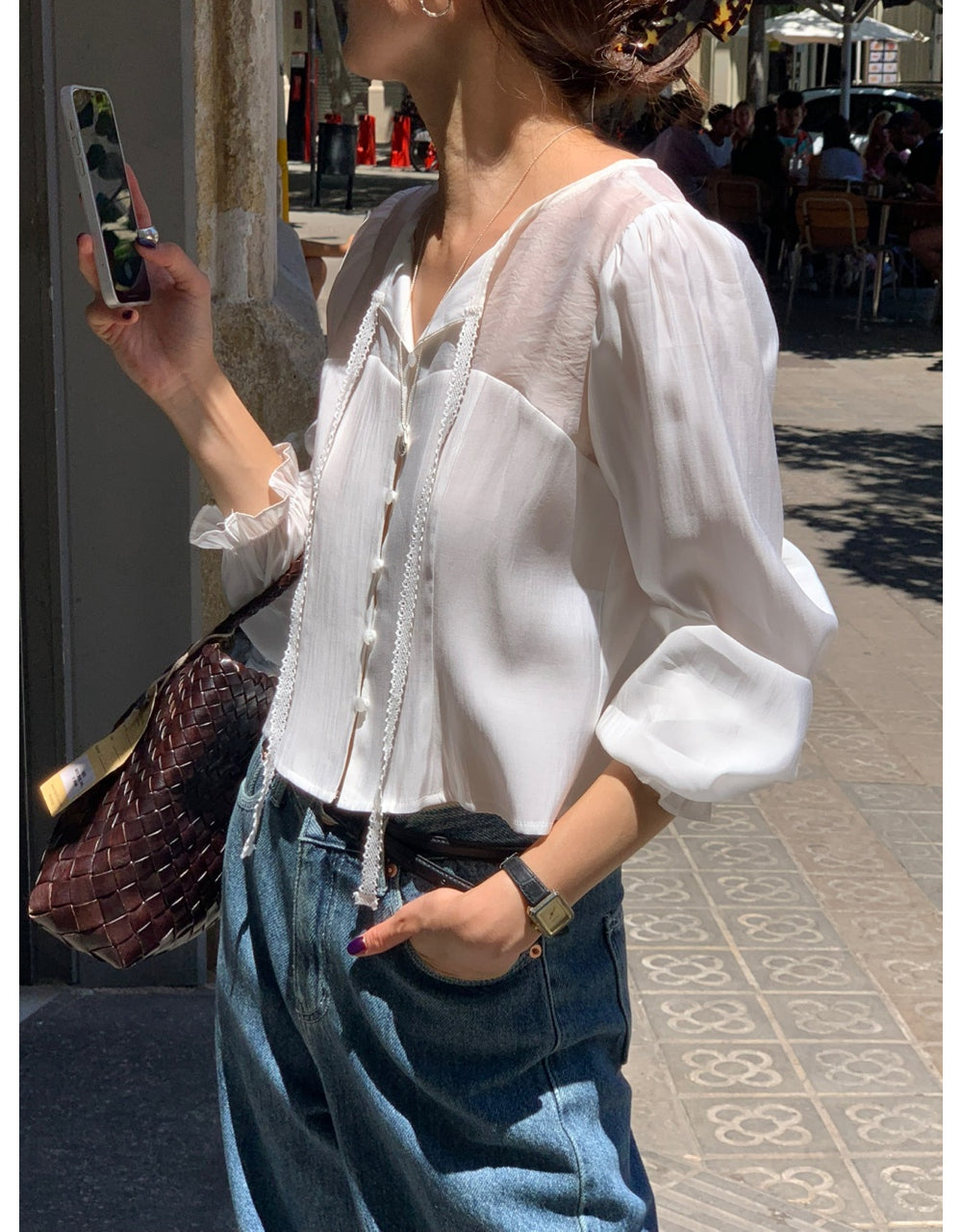Shining blouse-3col