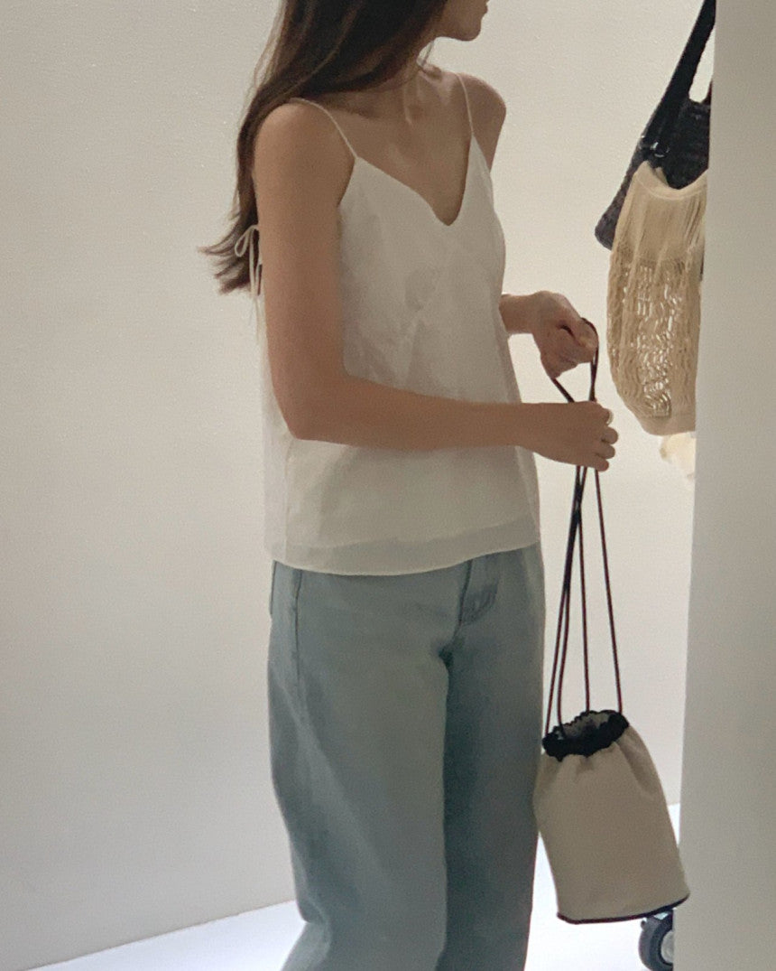 Amuse layered bustier blouse-2col