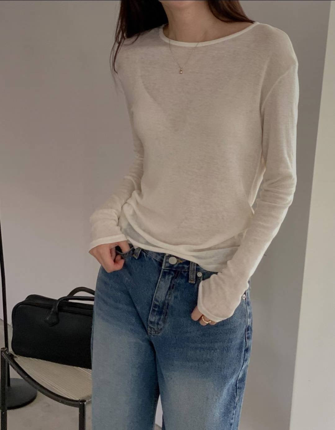 Wool tencel T-3col