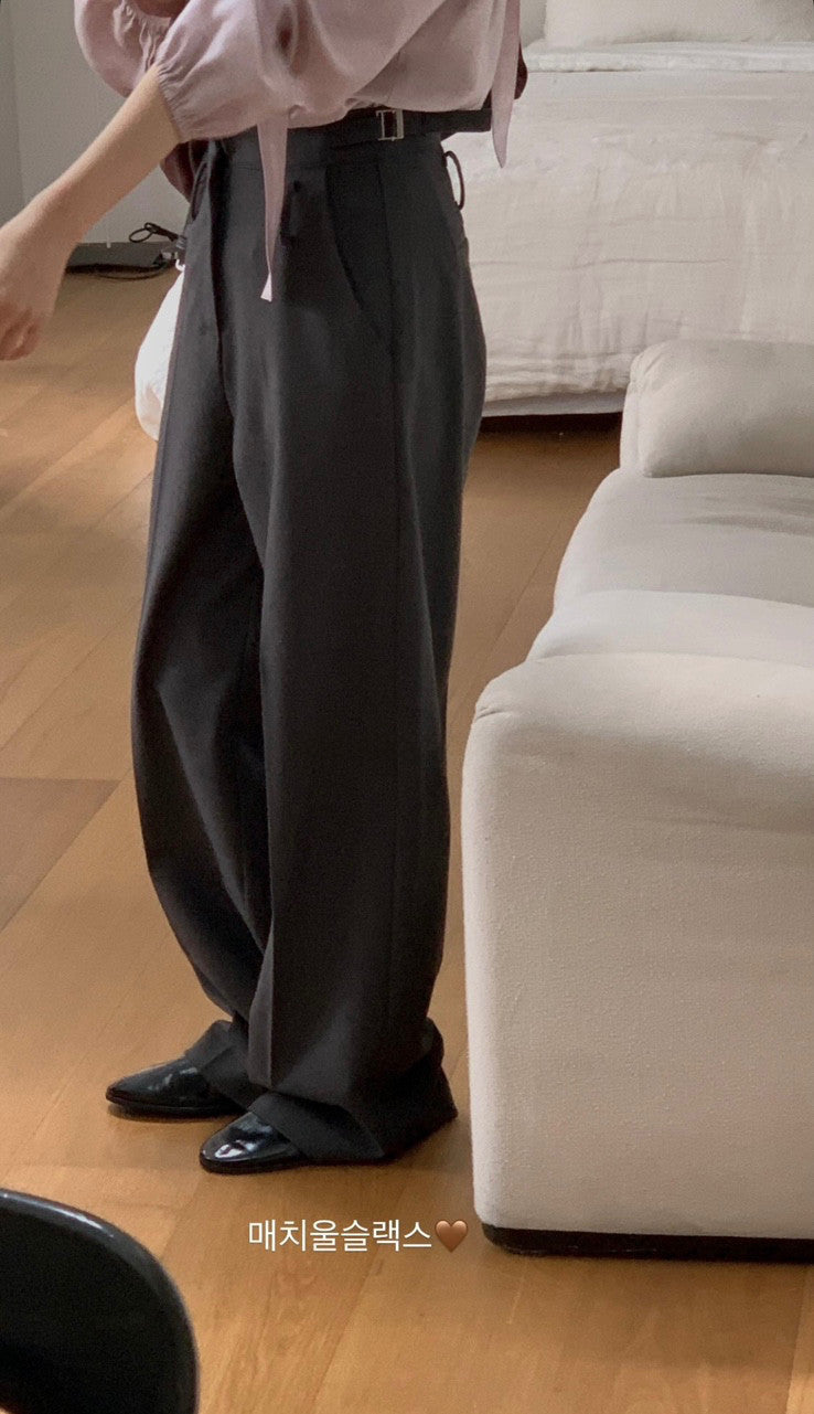 Match wool slacks-2col/ショート丈あり