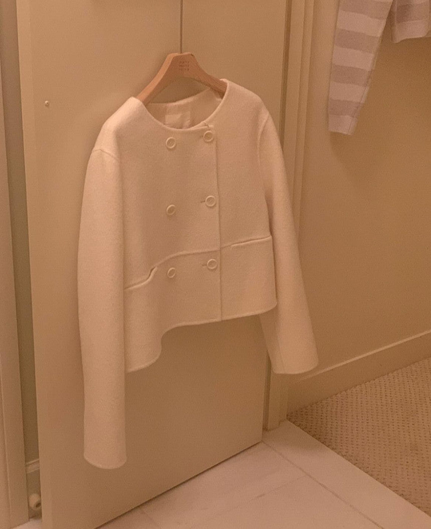 Mini short double handmade coat-3col