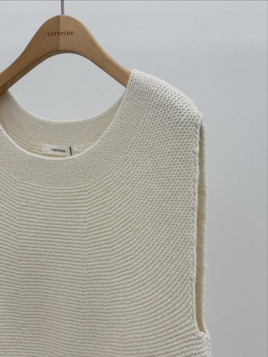 Corben wool knit vest-3col