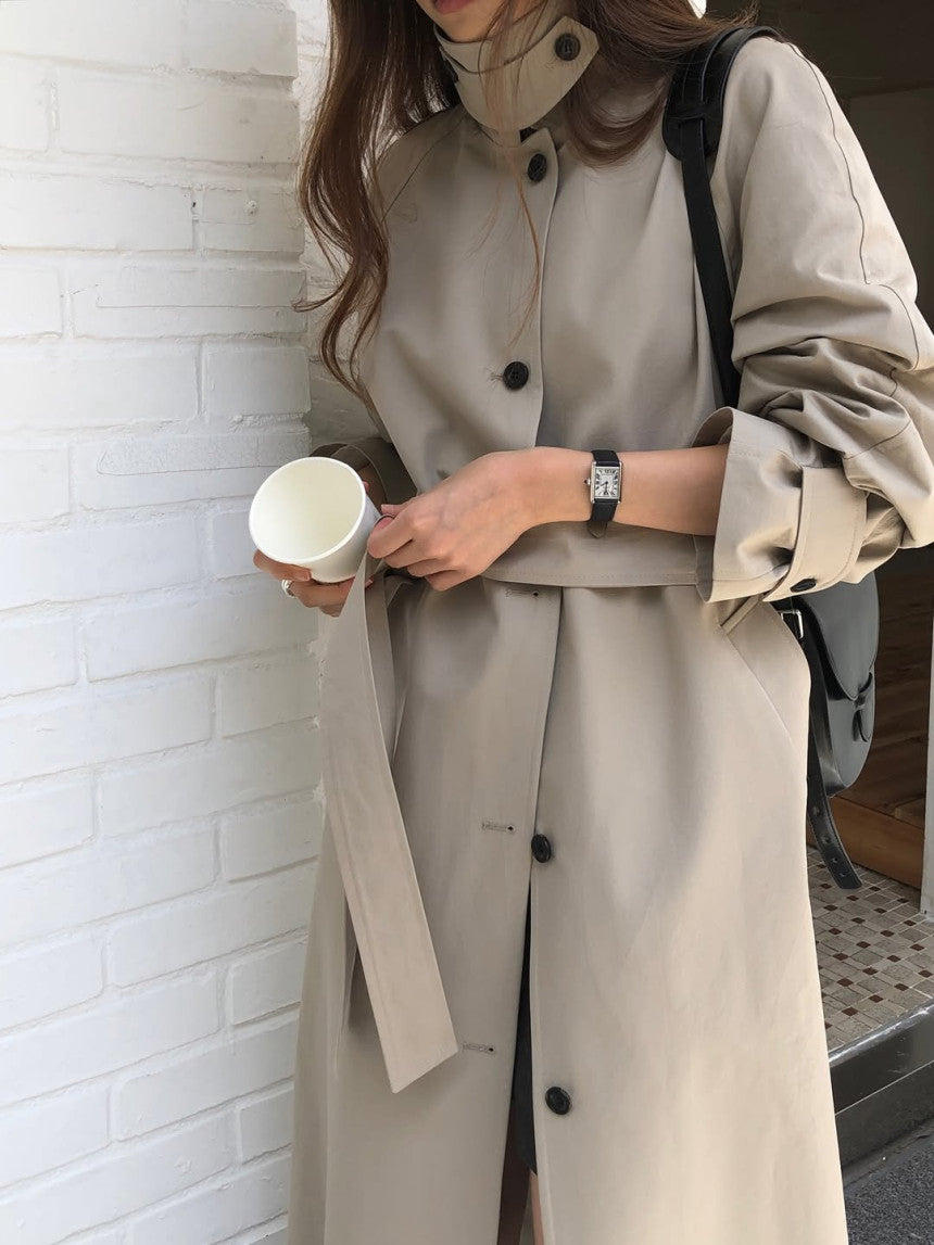 Barnnet long trench coat-2col
