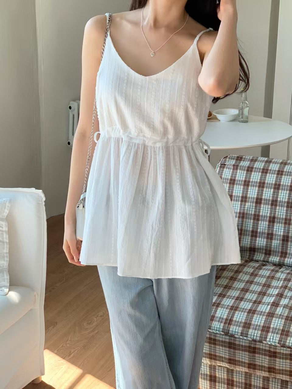 Rom and lace bustier blouse-2col