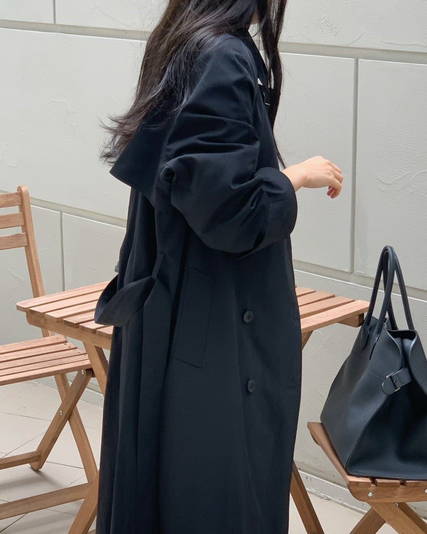 Hyde long trench coat-2col