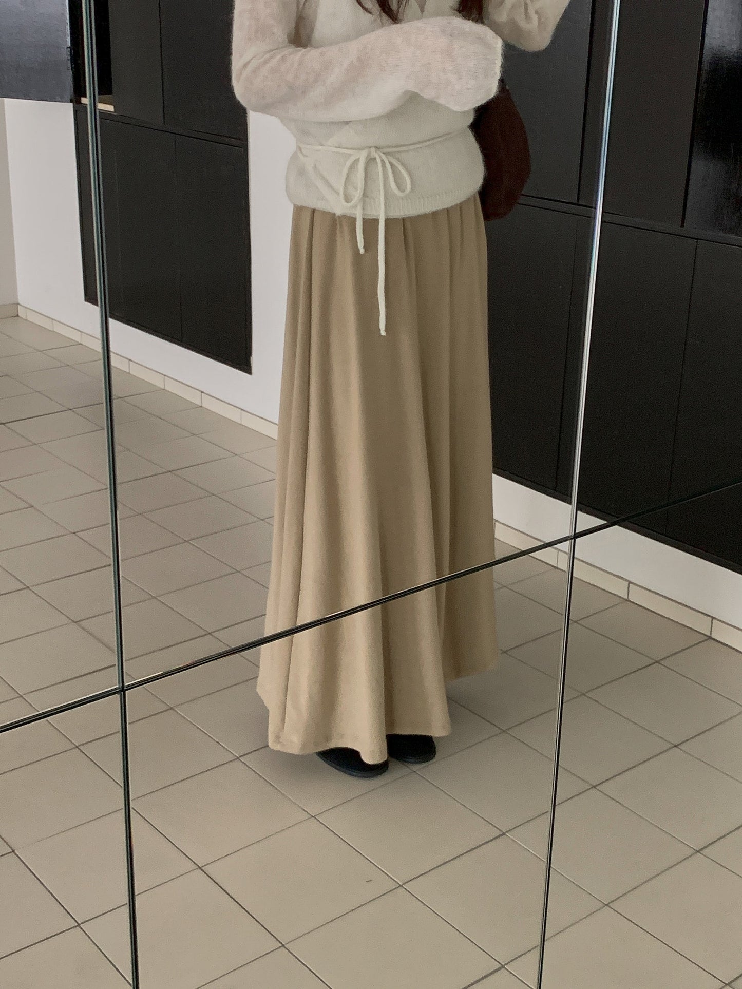 Angora wool skirt-2col