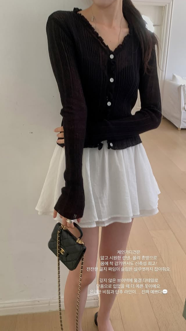 Jane linen cardigan-3col