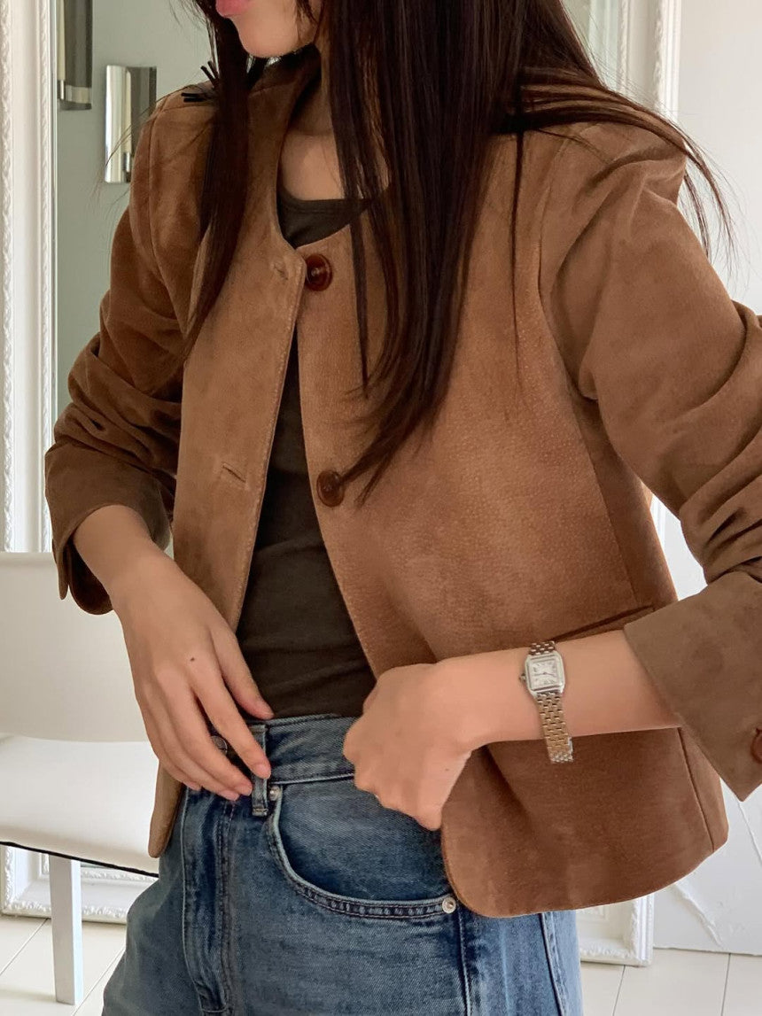 Camel tone suede jacket