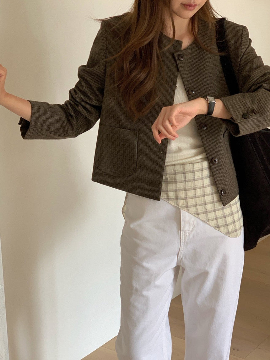 Celine wool no collar jacket