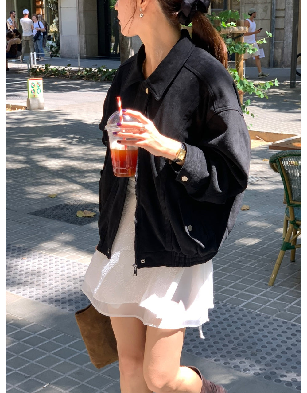 Alpha leather&suede jacket-2type