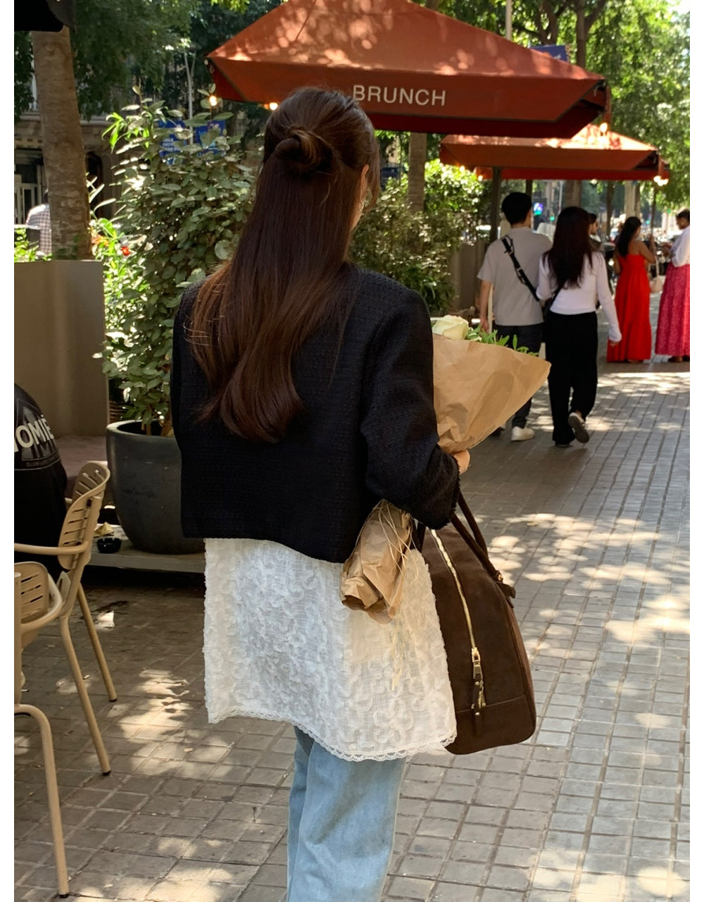 Rosy layered onepiece