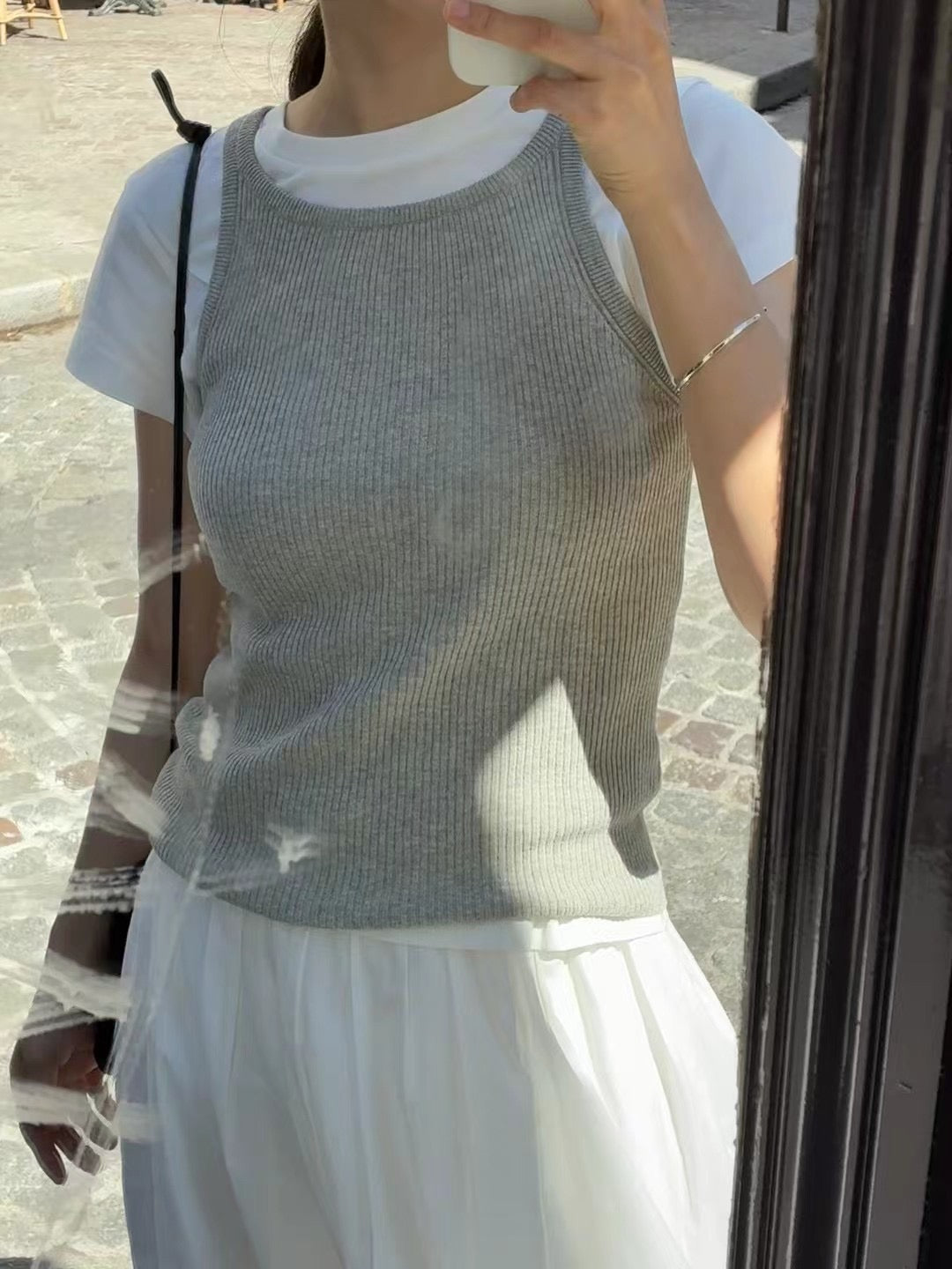 Ounce day knit sleeveless-2col