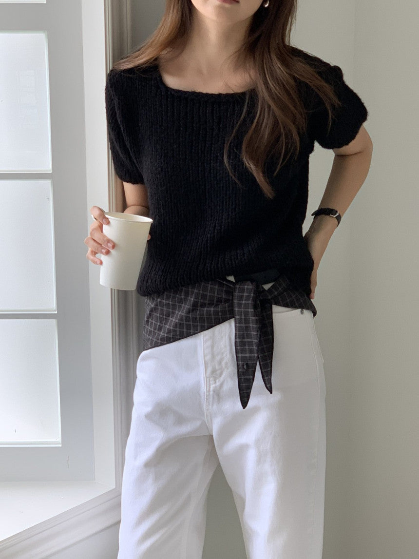 Oslo bulky wool half knit-2col
