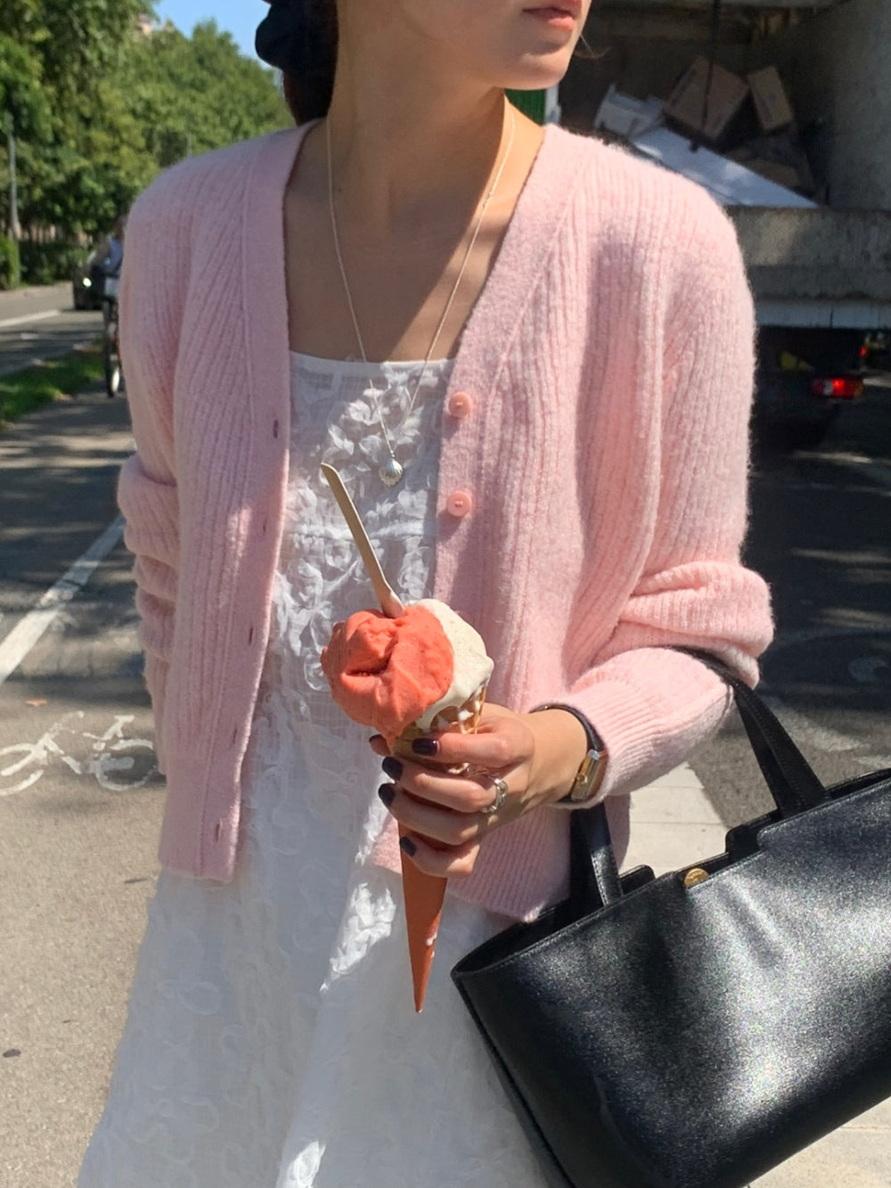 Rosy layered onepiece