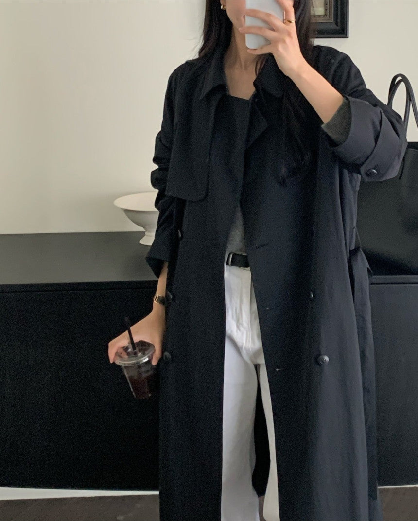Hyde long trench coat-2col