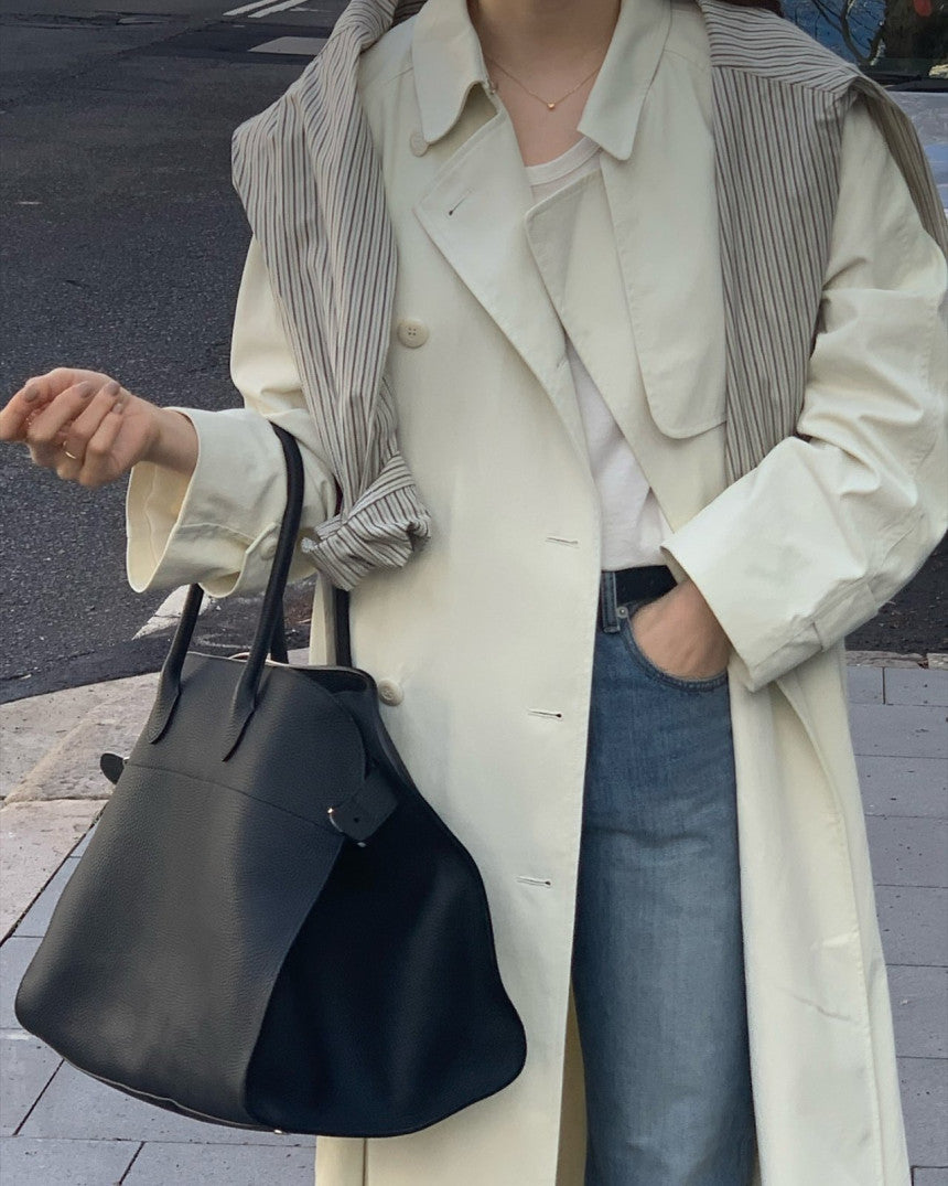 Hyde long trench coat-2col
