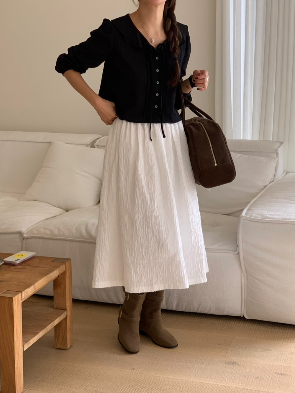ruffle blouse-2col