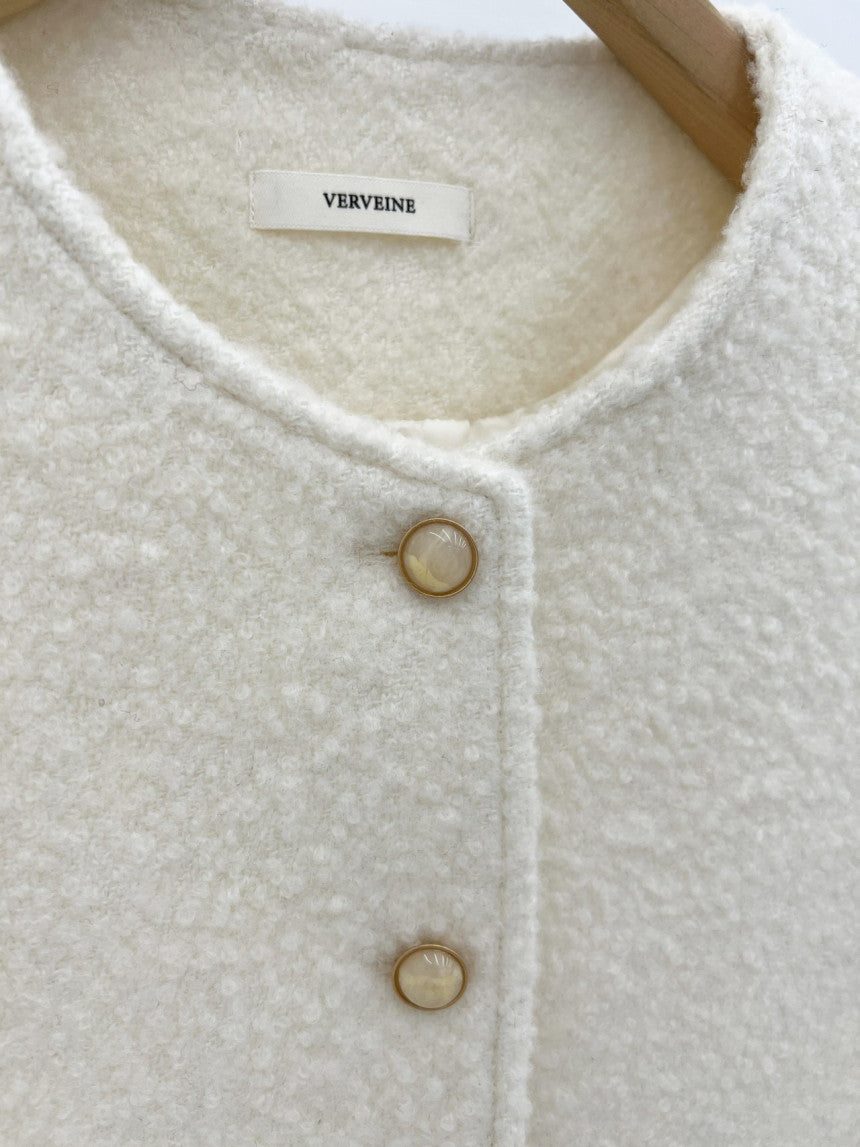 Blanc wool boucle tweed jacket-2col