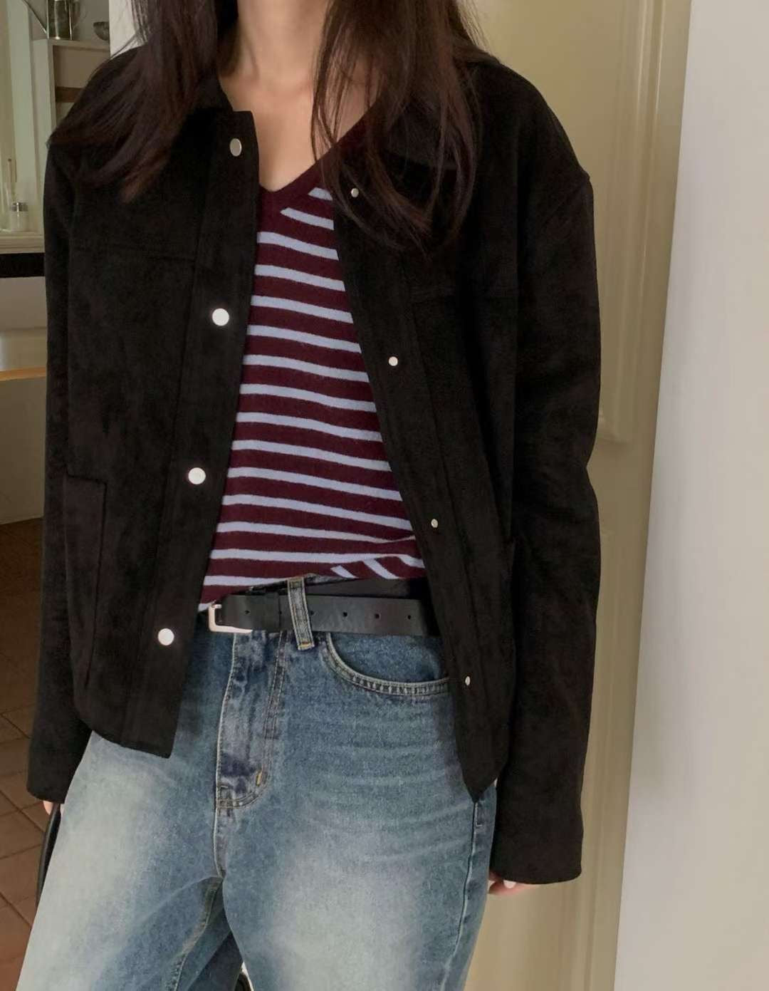 Hau suede jacket-2col